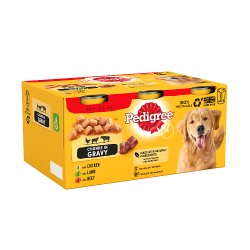 Pedigree Adult Wet Dog Food Tins Mixed in Gravy 6 x 400g PMP £4.75