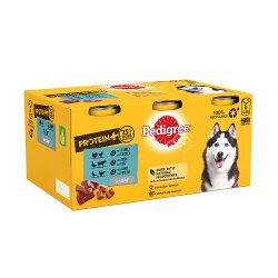 Pedigree Can Adult Dog Wet Protein + Chunks in Loaf Mixed 6 x 400g