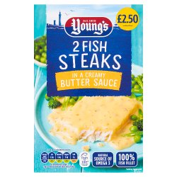 Young's 2 Fish Steaks in a Creamy Butter Sauce 280g