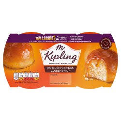 Mr Kipling Golden Syrup Sponge Pudding Desserts 2 x 95g