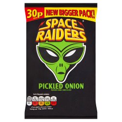 Space Raiders Pickled Onion Crisps 25g, 30p PMP