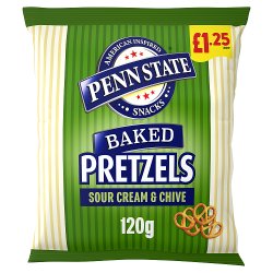Penn State Sour Cream & Chive Pretzels 120g, £1.25 PMP