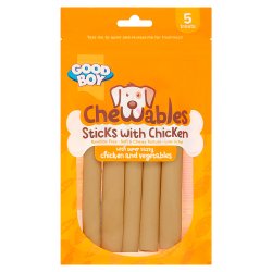 Good Boy Chewables Chicken Sticks Rawhide Free Dog Treats 5 pack 100g