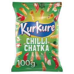Kurkure Chilli Chatka Sharing Snacks Crisps 100g