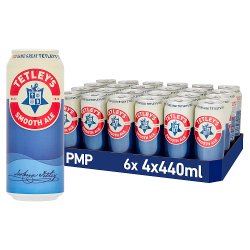 Tetley's Smooth Ale Beer 4 x 440ml PM £4.75 Cans