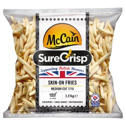 McCain Sure Crisp Skin-On Chips Medium Cut 7/16 2.27kg