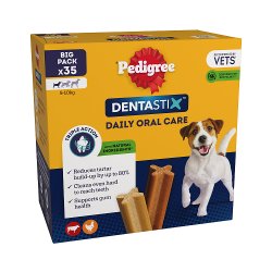 Pedigree Dentastix Daily Adult Small Dog Treats 35 x Dental Sticks 550g