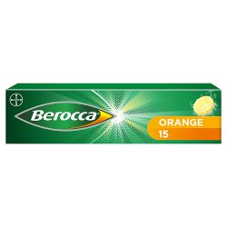 Berocca Orange Flavour 15 Sugar Free Effervescent Tablets