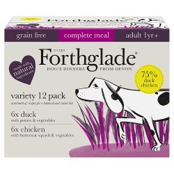 Forthglade Variety Pack Duck and Chicken Complete Meal Adult 1yr+ 12 x 395g