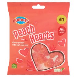 BUDDIES Peach Hearts 160g