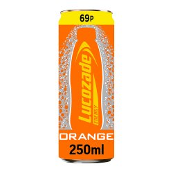 Lucozade Energy Drink Orange 250ml Can 69p PMP