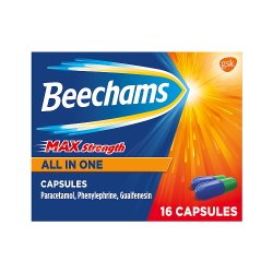 Beechams Max Strength All in One Cold and Flu Capsules 16s