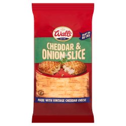 Wall's Your Tasty Cheddar Cheese & Onion Slice 180g