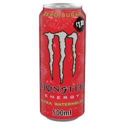Monster Energy Drink Ultra Watermelon Zero Sugar12 x 500ml PM £1.39