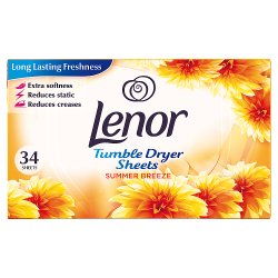 Lenor Dryer Sheets Summer Breeze 34 Sheets