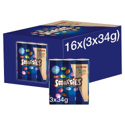 Smarties Milk Chocolate Tube Multipack 3 Pack (3 x 34g)