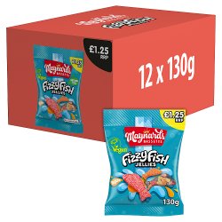 Maynards Bassetts Fizzy Fish Sweets Bag £1.25 PMP 130g