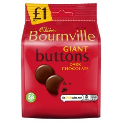 Cadbury Bournville Giant Buttons Dark Chocolate Bar £1 95g