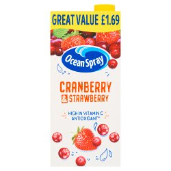 Ocean Spray Cranberry & Strawberry 1 Litre