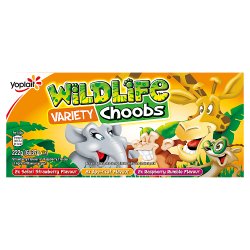 Wildlife Choobs Kids Strawberry, Raspberry & Apricot Yoghurt Tubes 6 x 37g
