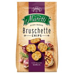 Maretti Oven Baked Bruschette Chips Slow Roasted Garlic 70g
