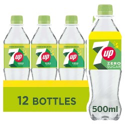 7UP Zero Sugar Free Lemon & Lime Bottle PMP 500ml