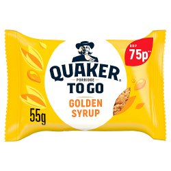 Quaker Porridge To Go Golden Syrup Breakfast Bar 75p RRP PMP 55g