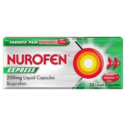 Nurofen Express Pain Relief 200mg Liquid Capsules x10