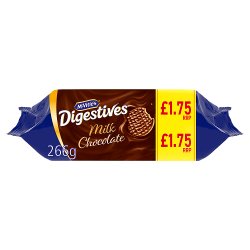 McVitie's Milk Chocolate Digestive Biscuits 266g PMP £1.75