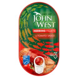 John West Herring Fillets in Tomato Sauce 160g