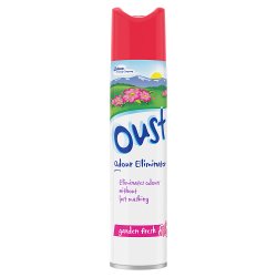 Oust Odour Eliminator Aerosol Garden Fresh Air Freshener 300ml