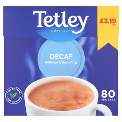 Tetley Decaf 80 Tea Bags 250g