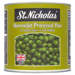 St. Nicholas Marrowfat Processed Peas in Water, Sugar & Salt Added 2.61kg