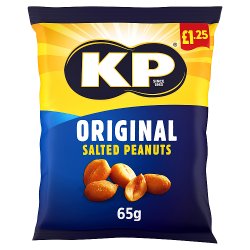 KP Original Salted Peanuts 65g, £1.25 PMP
