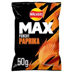 Walkers Max Punchy Paprika Grab Bag Crisps 50g