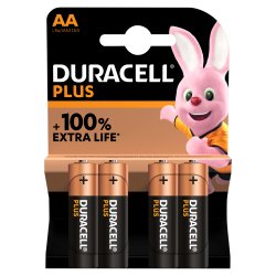 Duracell Plus 100% AA 4 Pack