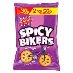 Golden Wonder Spicy Bikers Spicy Flavour Corn Snacks 25g