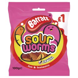 Barratt Sour Worms 100g