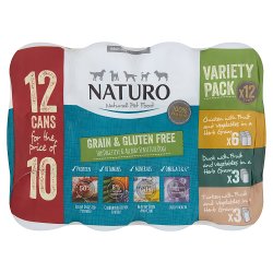 Naturo Natural Pet Food Variety Pack Adult Dog 1 to 7 Years 12 x 390g