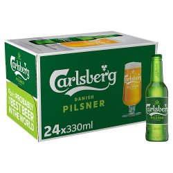 Carlsberg Danish Pilsner Lager Beer 24 x 330ml Bottle