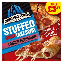 Chicago Town Takeaway Stuffed Crust Pepperoni Medium Pizza 490g (PMP)
