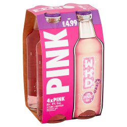 WKD Pink Gin Flavour 4 x 275ml PMP