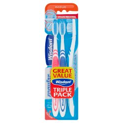 Wisdom Regular Plus Triple Pack - Medium Toothbrush