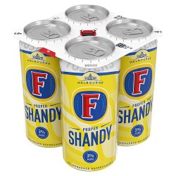 Fosters Proper Lager Shandy Beer Can 4x440ml