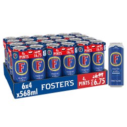 Foster's Lager Beer Pint Can 4x568ml