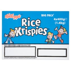 Kellogg's Rice Krispies Bag Pack 4 x 400g (1.6kg)
