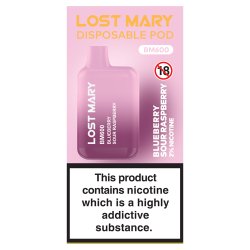Blueberry Sour Raspberry 20mg Lost Mary BM600 Disposable 