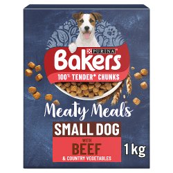 BAKERS Meaty Meals Small Dog Beef Dry Dog Food 1kg