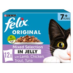 FELIX Senior Mixed Chunks in Jelly Wet Cat Food 12 x 100g