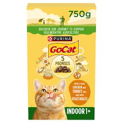 Go-Cat with a Tasty Chicken and Turkey Mix with Vegetables 1+ Years Indoor 750g